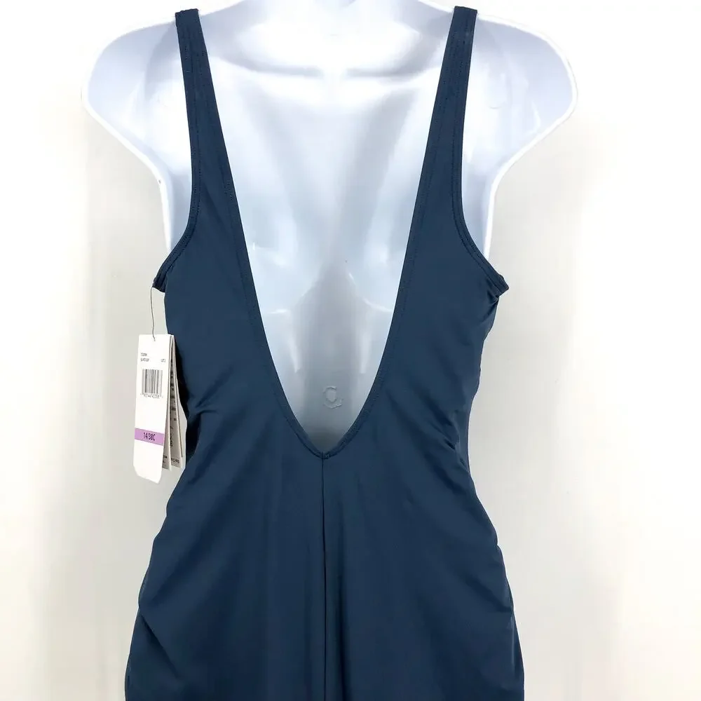 CONTOURS COCO REEF Keepsake Stellar One-Piece Swimsuit  US 14 38C Slate Ble NWT - Picture 6 of 12